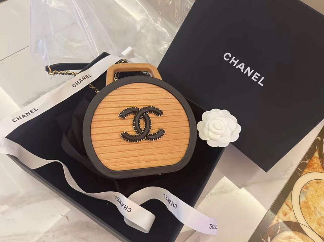 【p1880】香奈儿包包批发 Chanel2022早春特别款木盒包手提化妆包