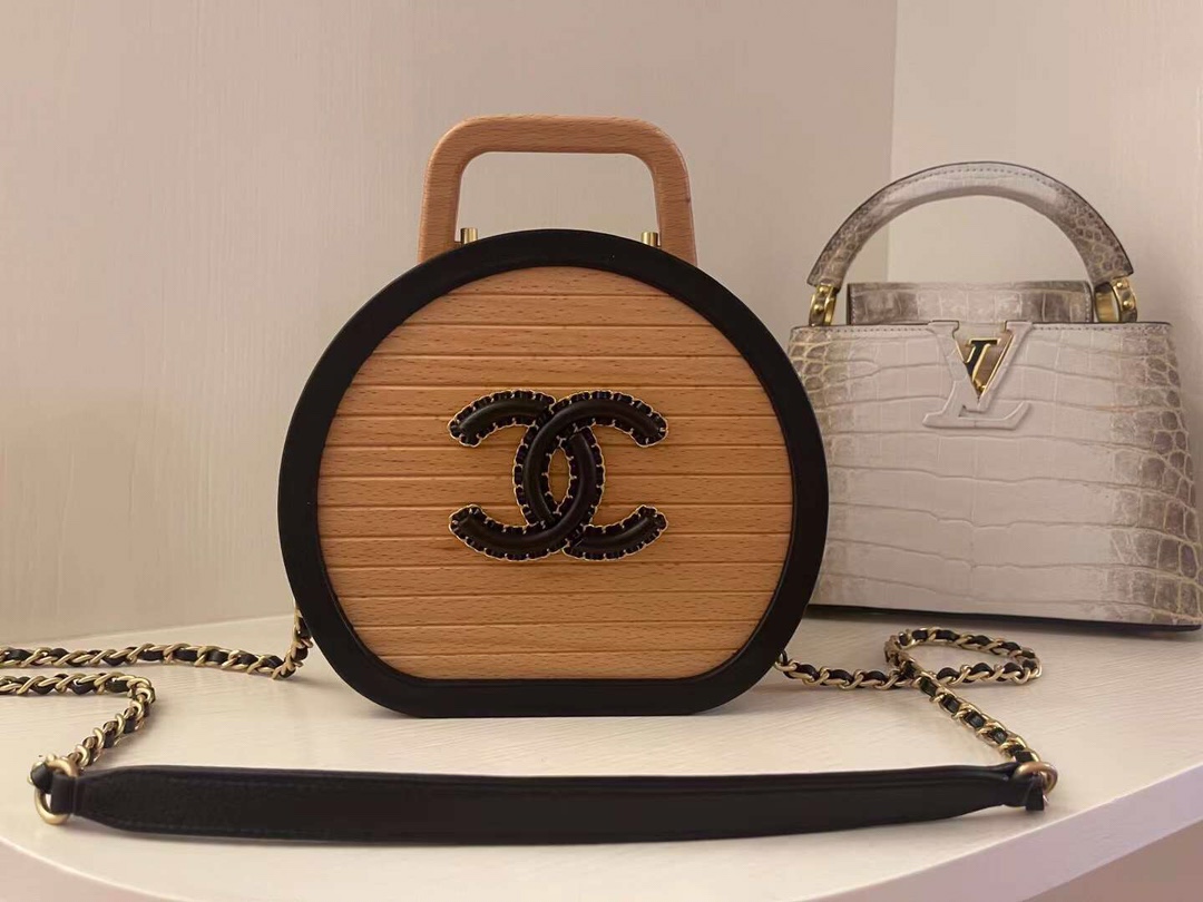 【p1880】香奈儿包包批发 Chanel2022早春特别款木盒包手提化妆包