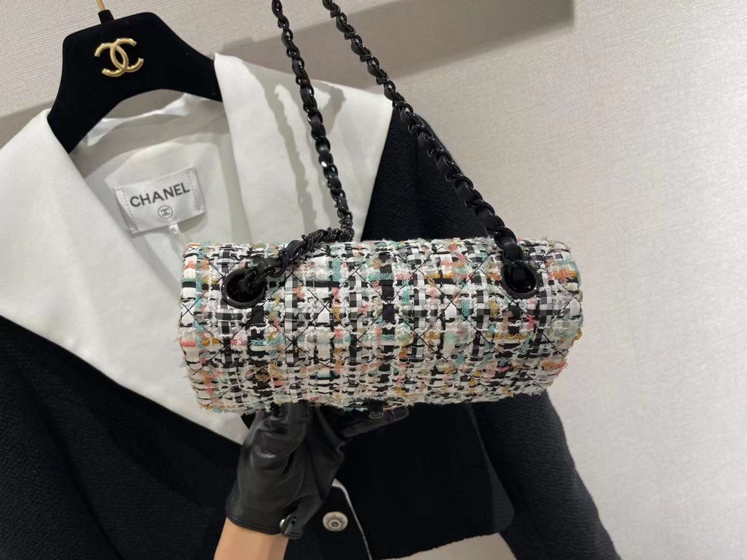【P1580】Chanel包包官网 香奈儿编织款CF20CM 大mini链条斜挎包