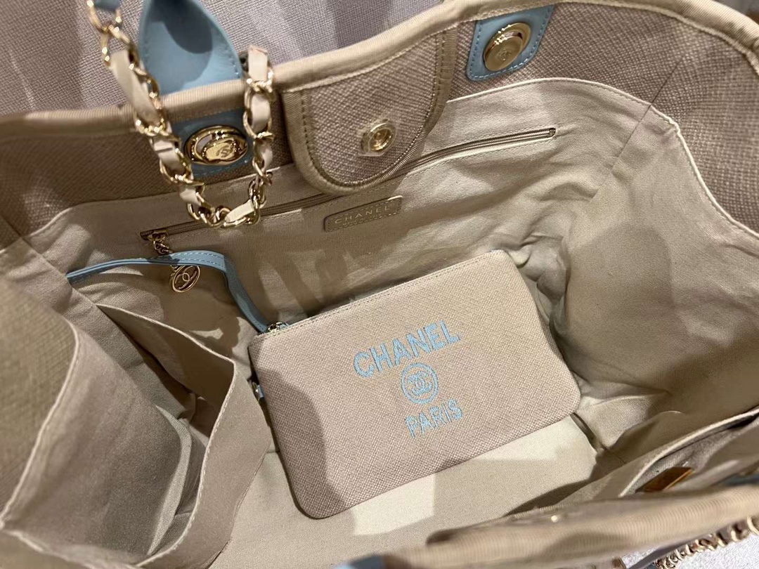 【P1280】Chanel女包价格 香奈儿22年新款春夏沙滩包度假包 蓝色手提