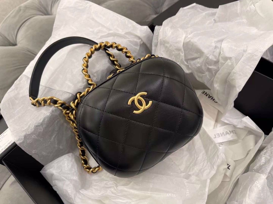 【P2180】Chanel包包官网 香奈儿22年春夏新款赫本复古风手提圆盒子包