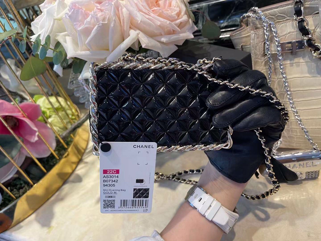 【P2180】一件代发 Chanel香奈儿新款手工制作金属包边盒子包链条包