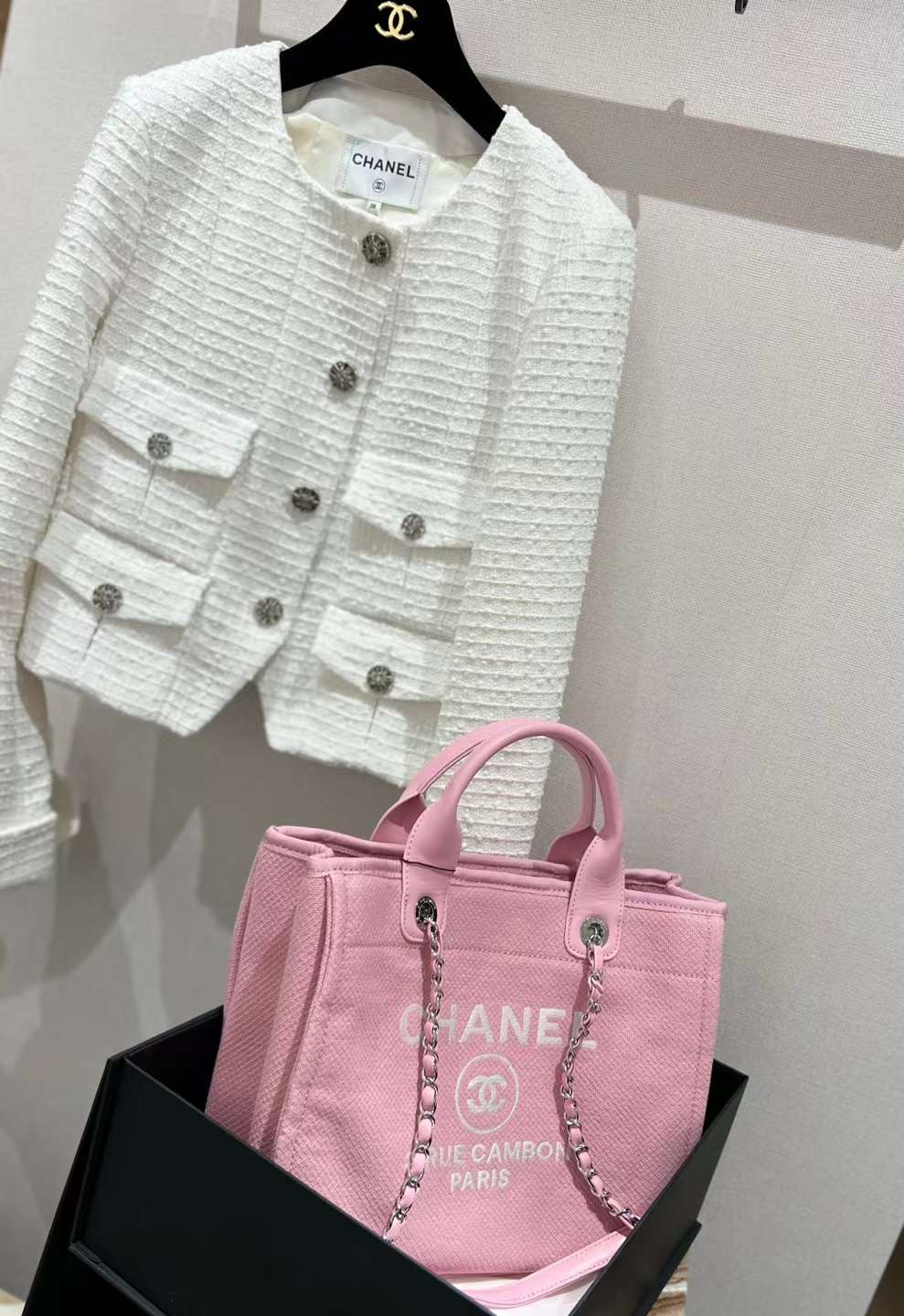 【P1200】Chanel包包官网 香奈儿新色粉色春夏沙滩包度假包单肩购物袋33cm