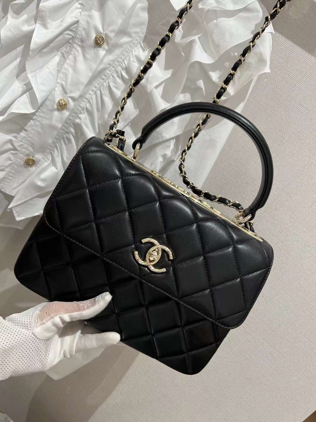 【P2700】香奈儿经典款 Chanel Trendy CC 新版菱格纹立体字母logo手提包