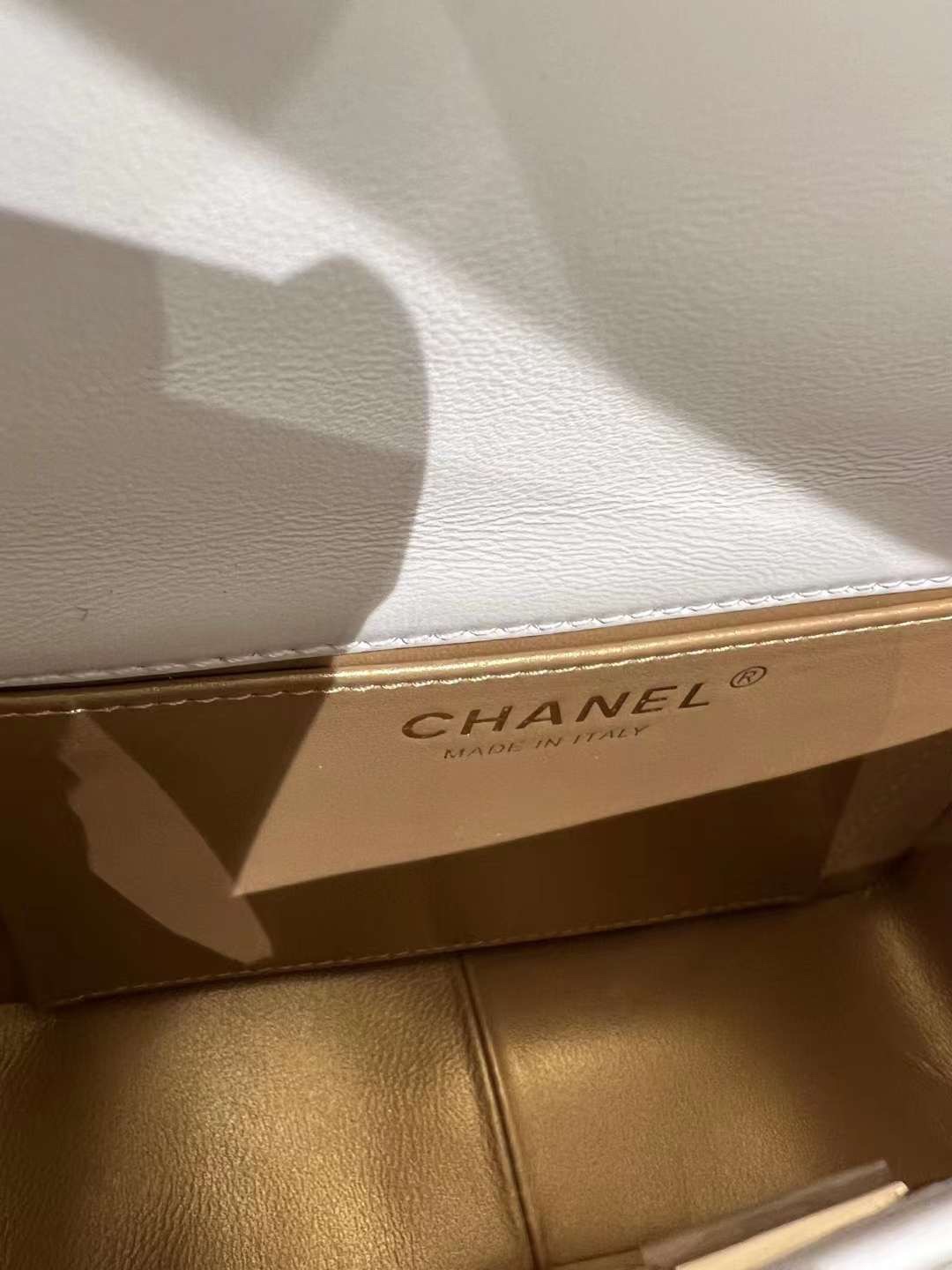 【P1880】香奈儿女包价格 Chanel白色羊皮菱格纹链条包新款腋下包
