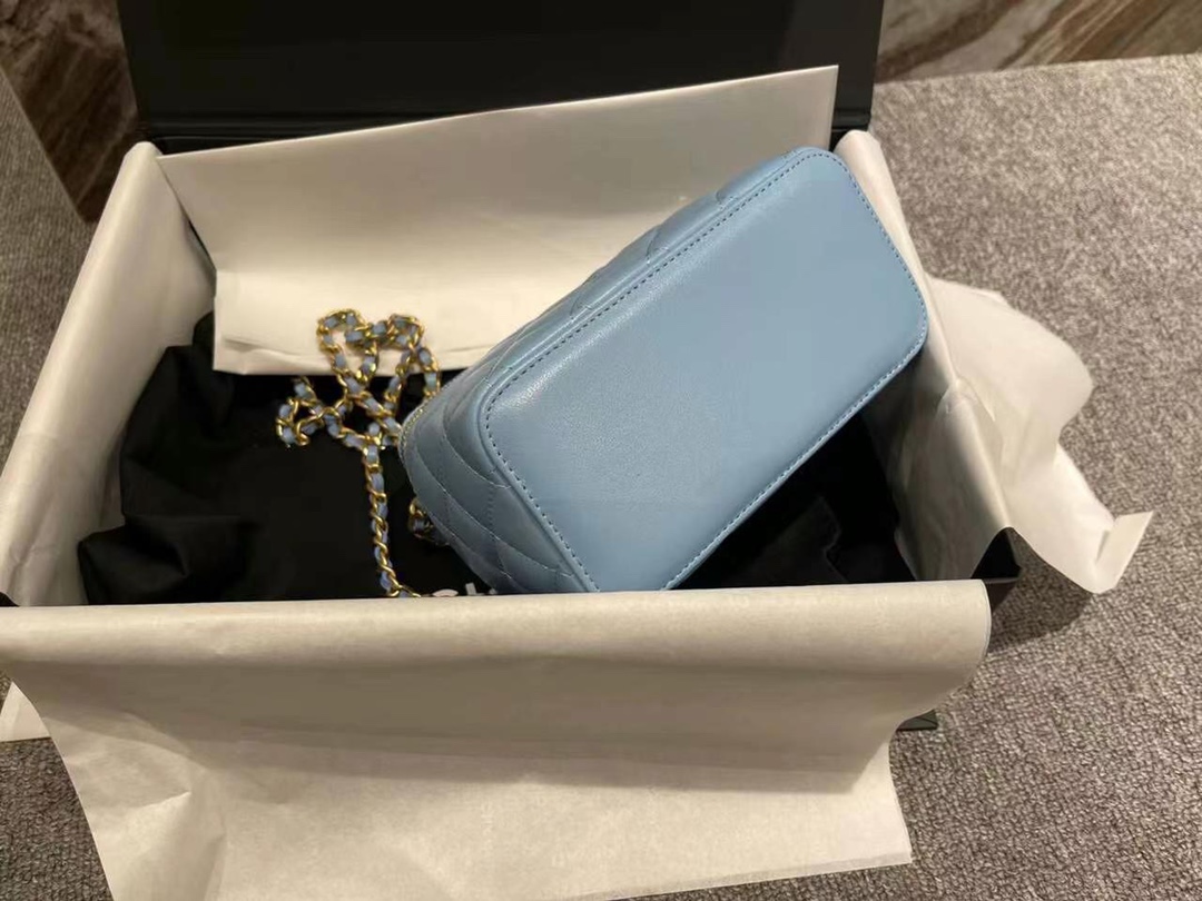 【P1170】Chanel女包批发 香奈儿大号盒子包核桃金球链条单肩斜挎包17CM