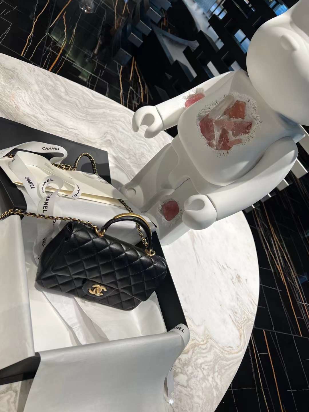 【P1880】Chanel Mini Cf手柄款 香奈儿22年新款羊皮菱格手提斜挎女包20CM