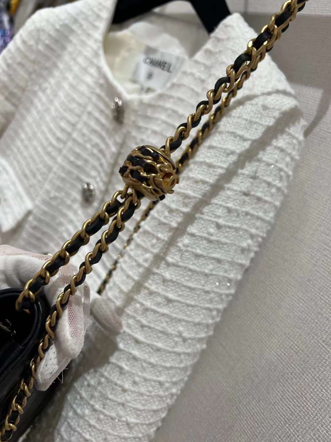 【P1020】香奈儿包包官网 Chanel黑色菱格羊皮金球链条Woc空姐包斜挎包
