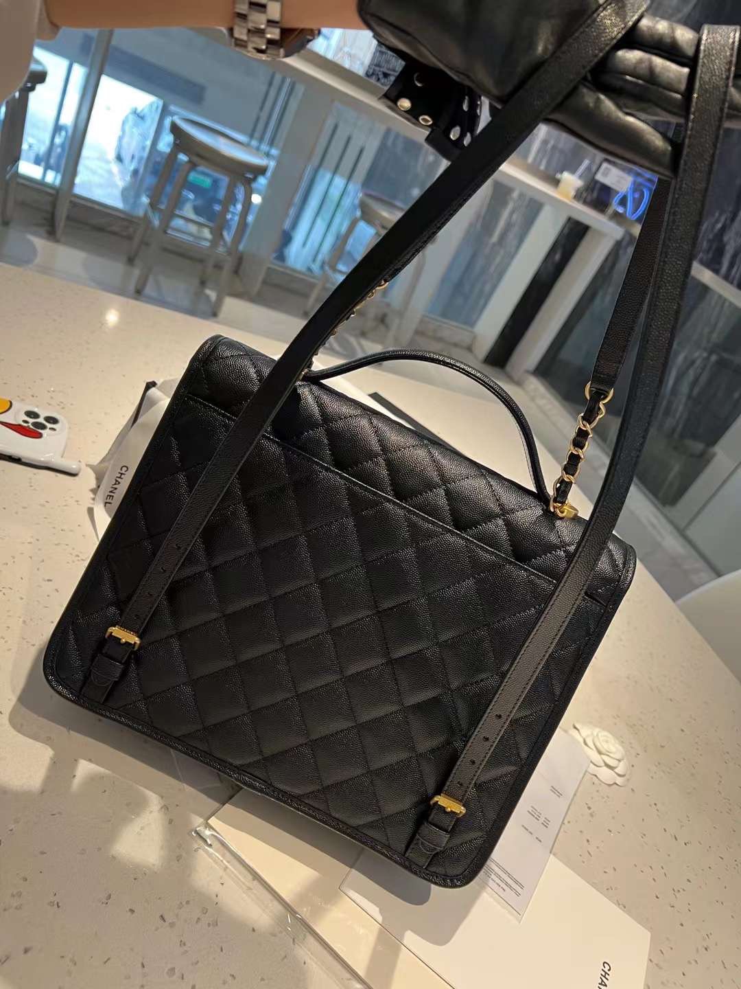 【P2780】香奈儿新款包包 Chanel复古学院风方形手提双肩背包电脑包