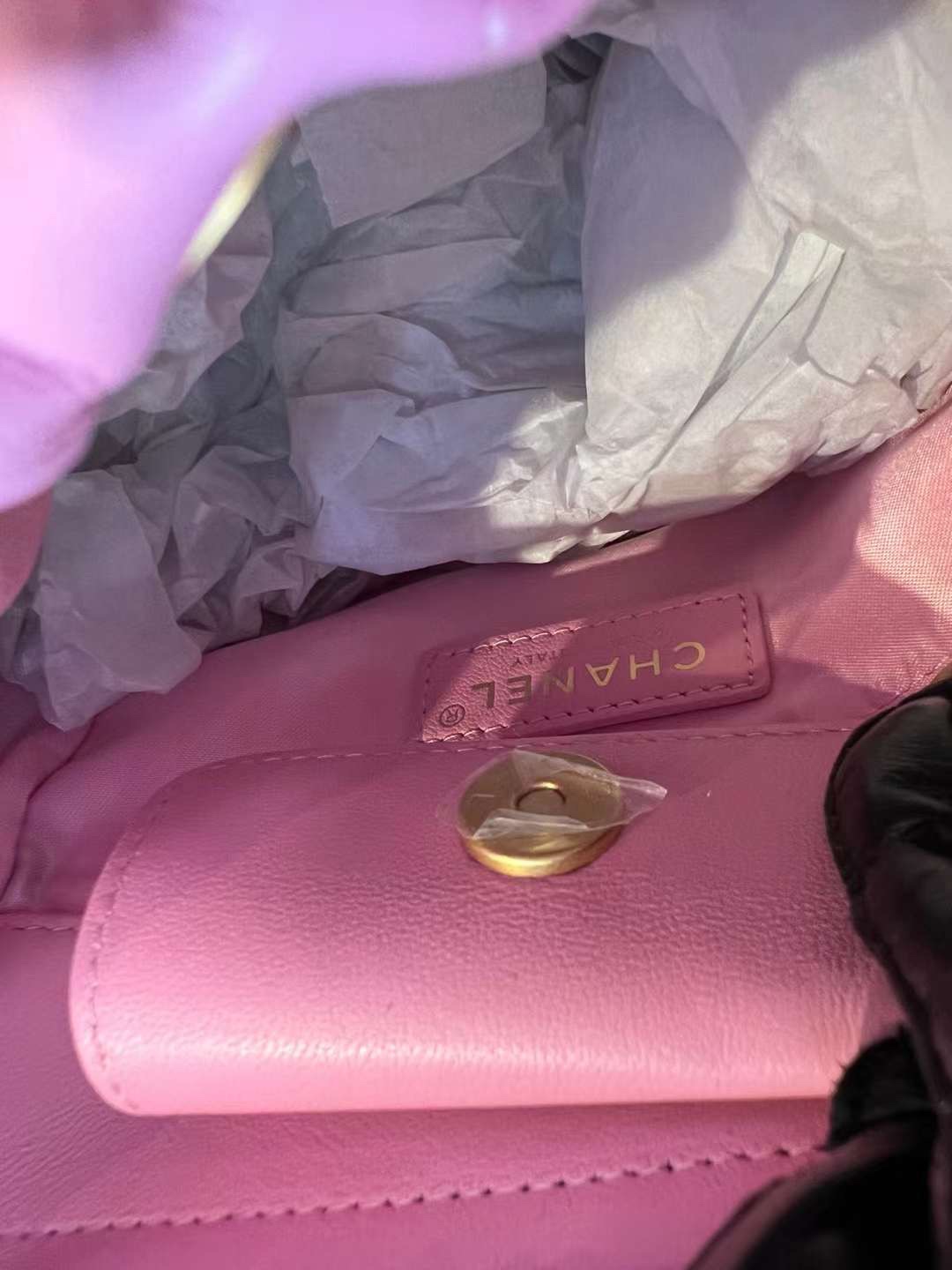【P1880】Chanel Mini Bag 香奈儿23年新款粉色羊皮福袋包迷你水桶包