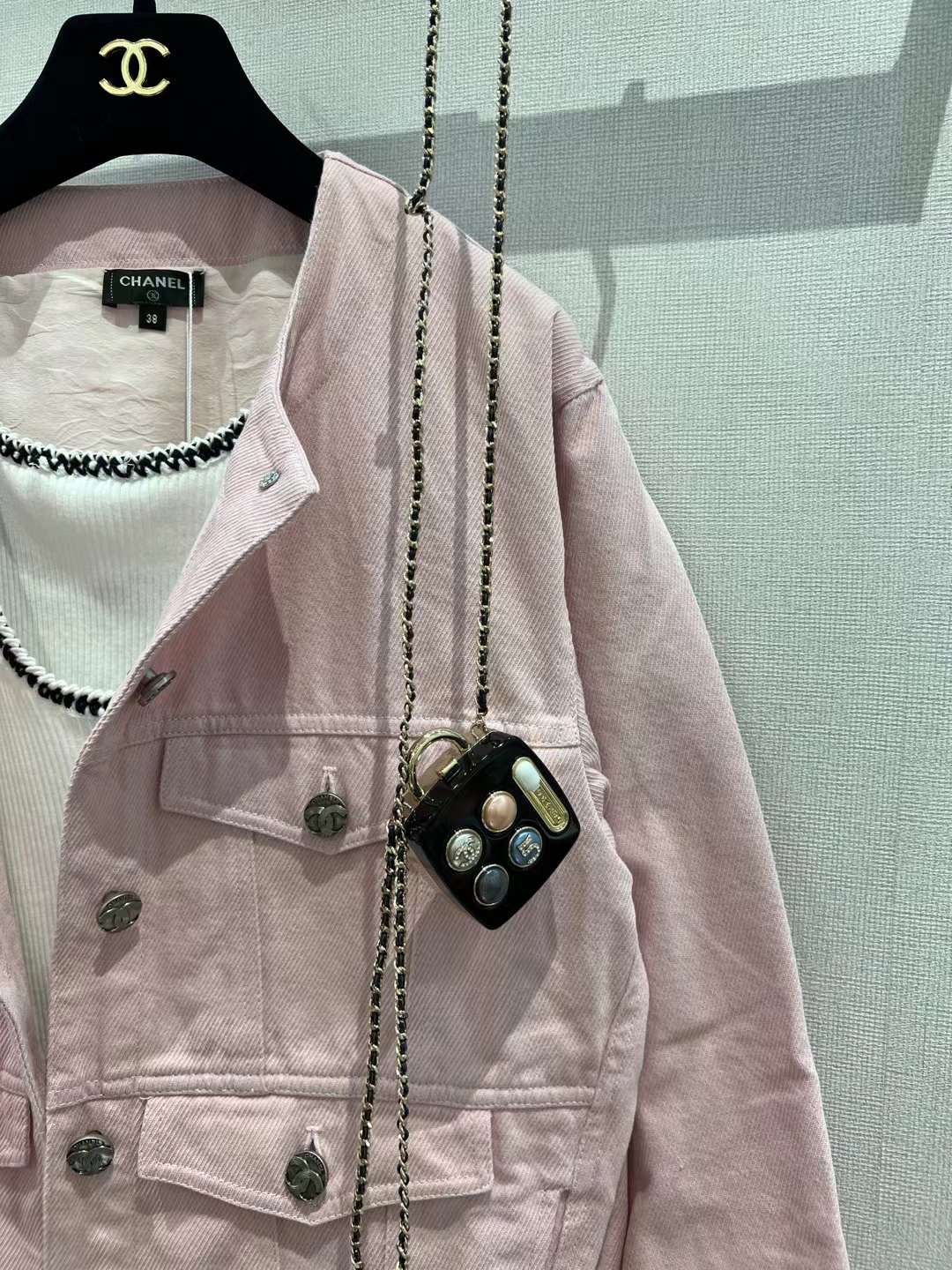 【P1170】Chanel包包官网 香奈儿23年春夏新款斜挎眼影盒子包迷你晚宴包