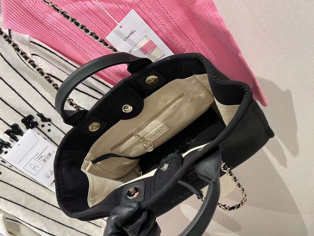 【P1200/1280】Chanel包包官网 香奈儿23年春季新款手提购物袋单肩包 黑色