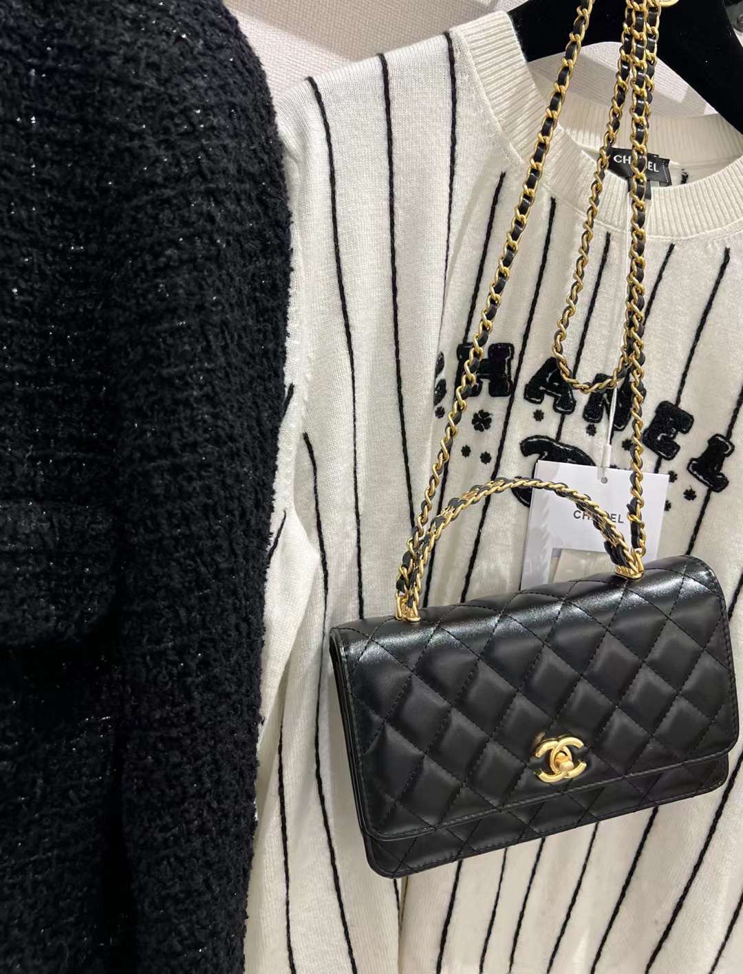 【P1280】一件代发 香奈儿Chanel新款进口油蜡牛皮手提WOC包包链条包
