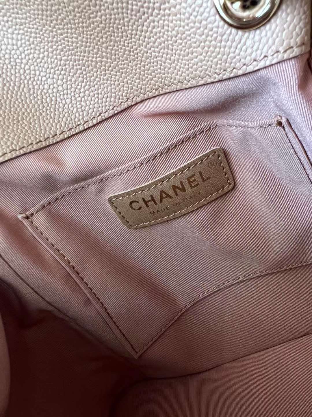 【P2180/2330】Chanel Duma 香奈儿奶茶色球纹牛皮双口袋后背包双肩包