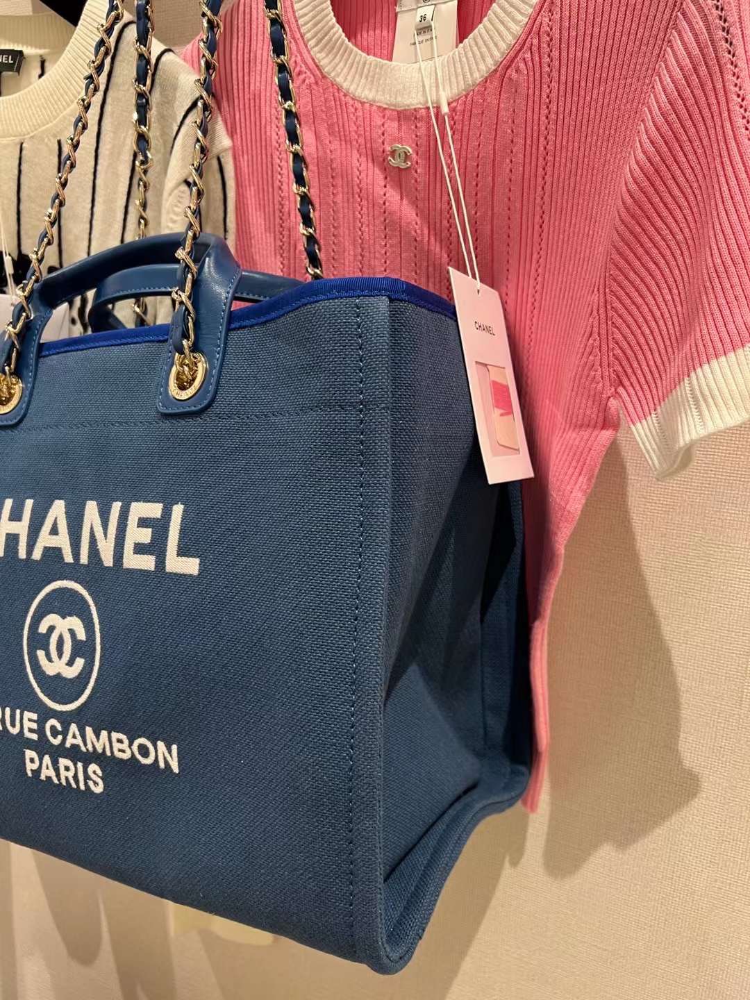 【P1200/1280】一件代发 Chanel香奈儿23年新款单肩手提包沙滩包 蓝色