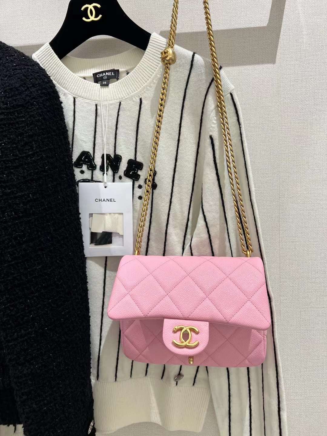 【P1880/2030/2180】Chanel香奈儿23年新款菱格牛皮爱心扣链条包斜挎女包