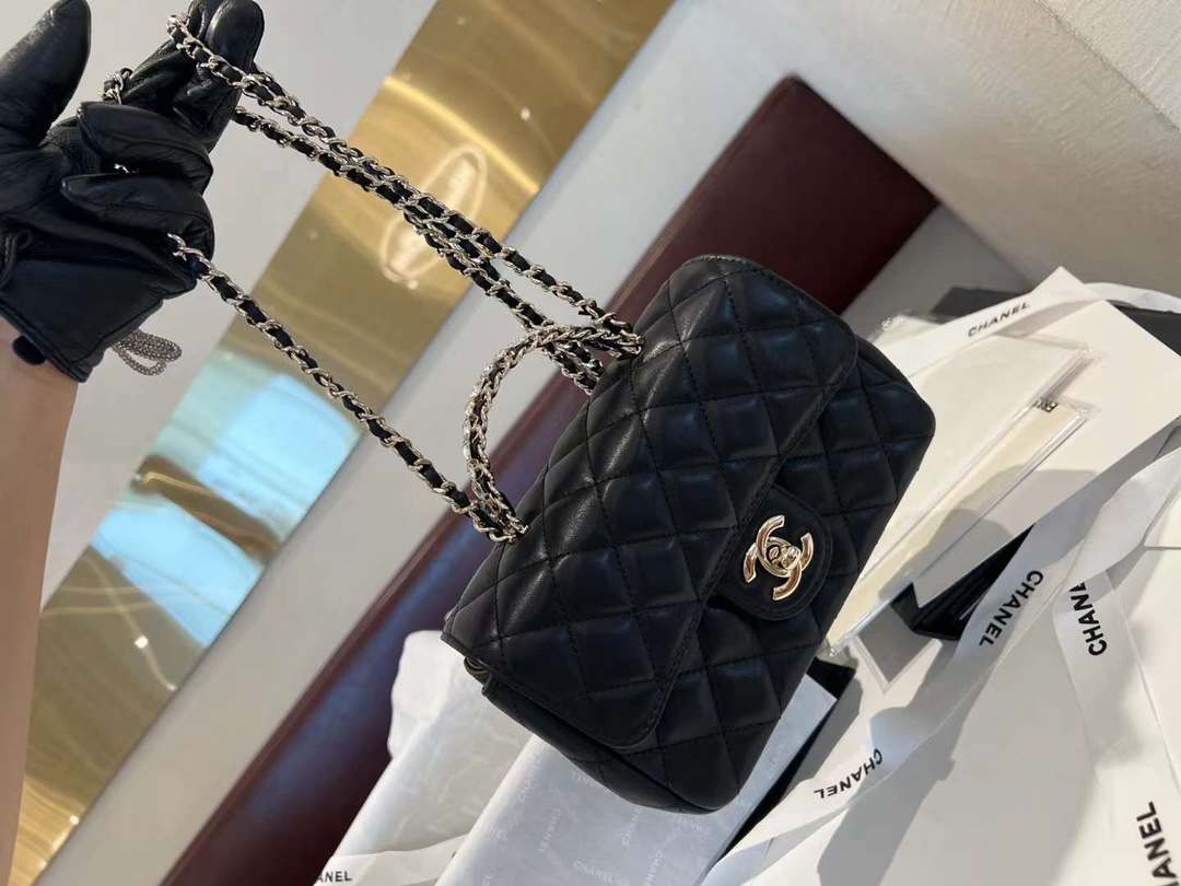 【P1620/1770】Chanel CF Handle 香奈儿超美水钻手柄菱格手提包18CM/20CM