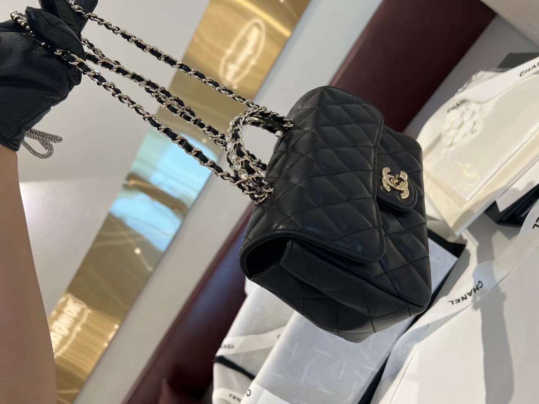【P1620/1770】Chanel CF Handle 香奈儿超美水钻手柄菱格手提包18CM/20CM