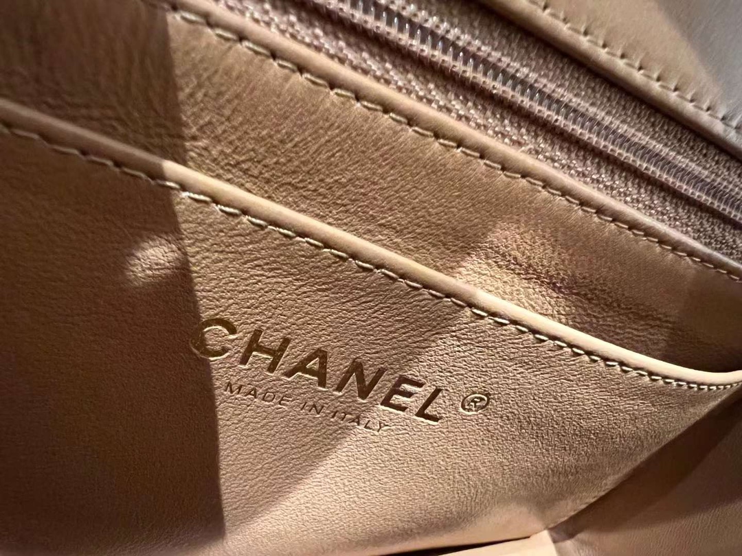 【P1880】Chanel包包价格 香奈儿爆款羊皮Coco Handle手提CF女包 奶油棕