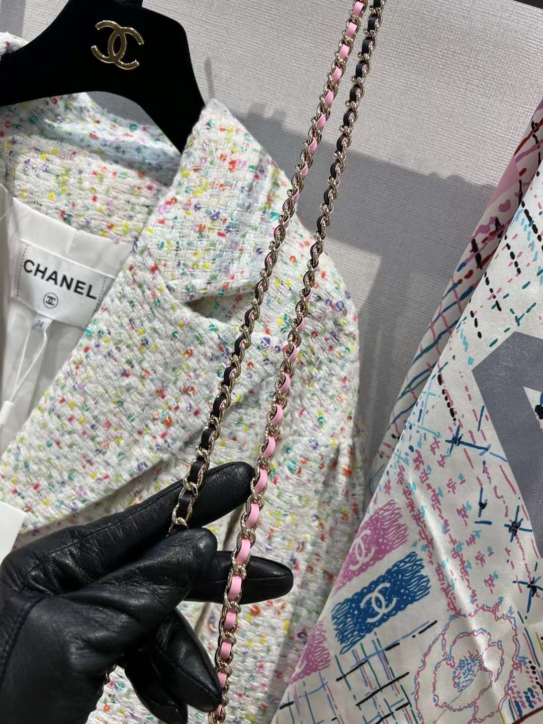 【P1880】香奈儿女包价格 Chanel Coco Handle 黑粉拼色手提斜挎CF包包