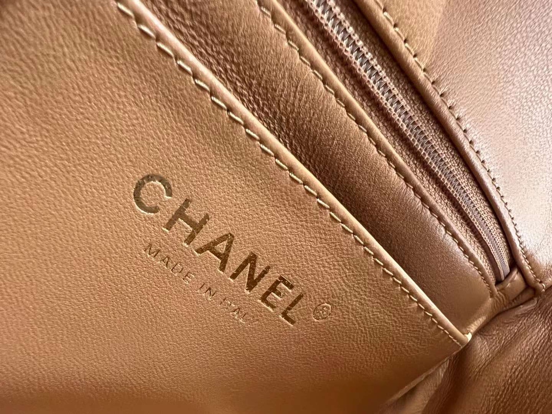 【P1880】厂家直销 Chanel香奈儿奶油米配奶油咖手提CF包包链条单肩包20CM